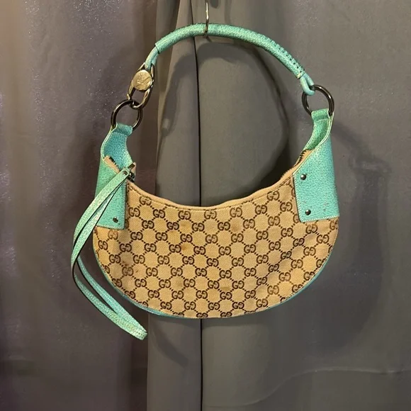 Gucci Tan and Blue Women's Bag - Picture 2 of 11